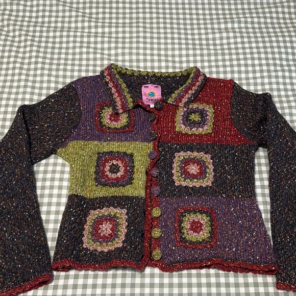 UNIF Sweaters - UNIF Multicolor Patchwork Cardigan